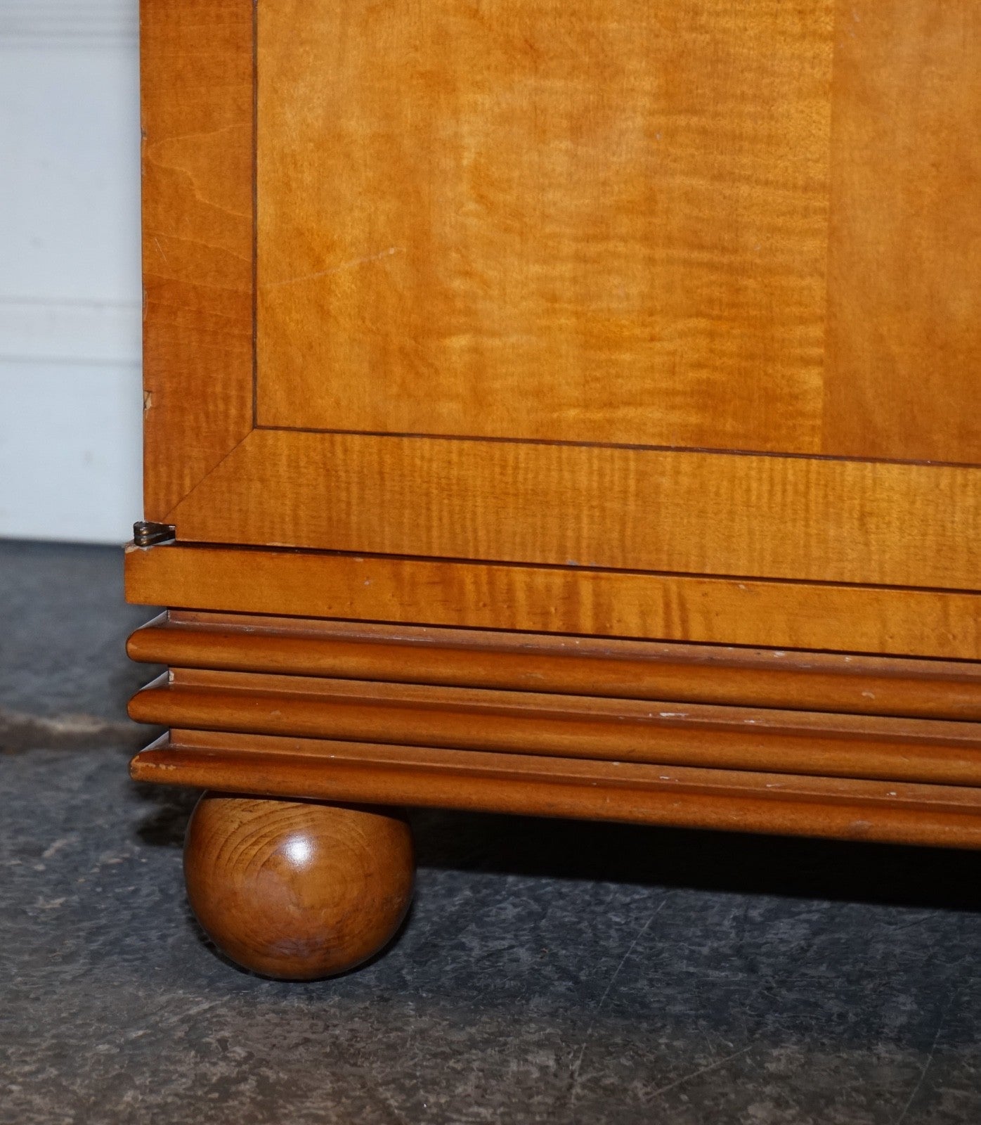 AMERICAN HICKORY WHITE GENESIS BIEDERMEIER SATIN WOOD ARMOIRE OR TV CABINET