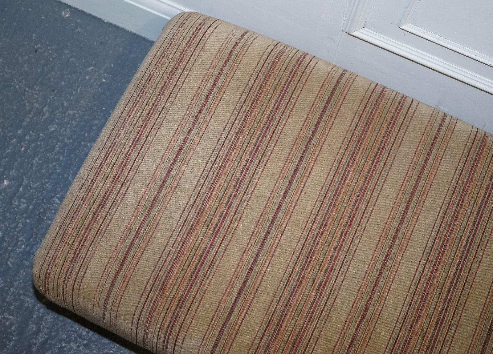 VINTAGE PARKER KNOLL FABRIC FOOTSTOOL OTTOMAN MATCHING SOFA AVAILABLE