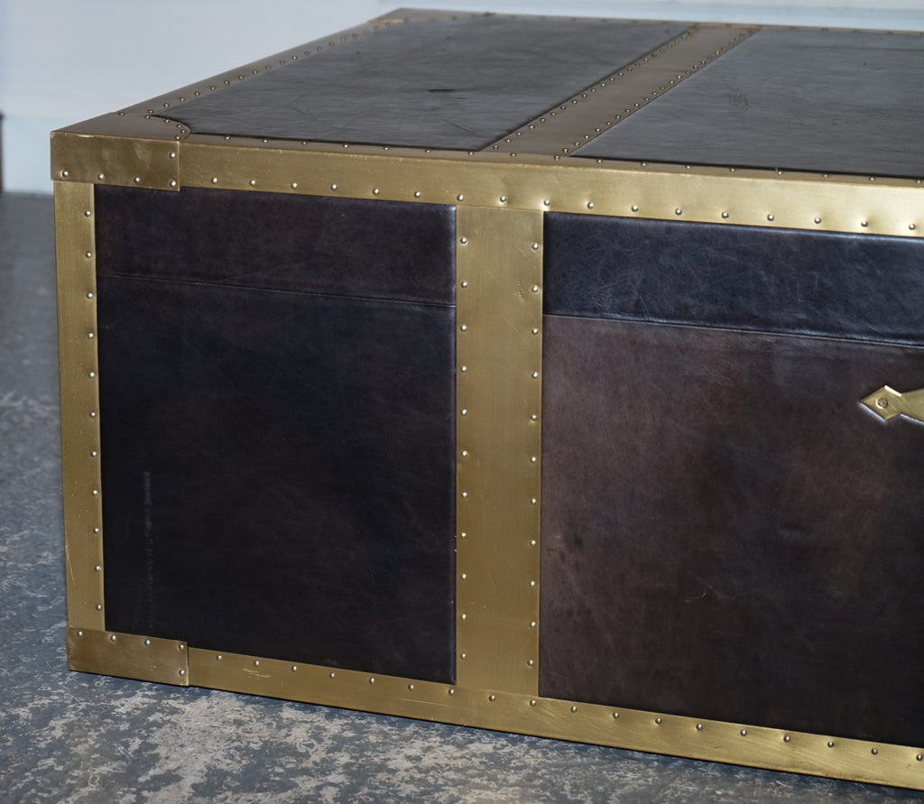 TIMOTHY OULTON CUMBERLAND COLLECTION COFFEE TABLE WITH RED VELVET LINING
