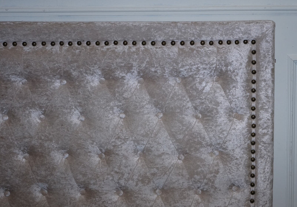 BEAUTIFUL BABY PINK VELVET DOUBLE BED FRAME