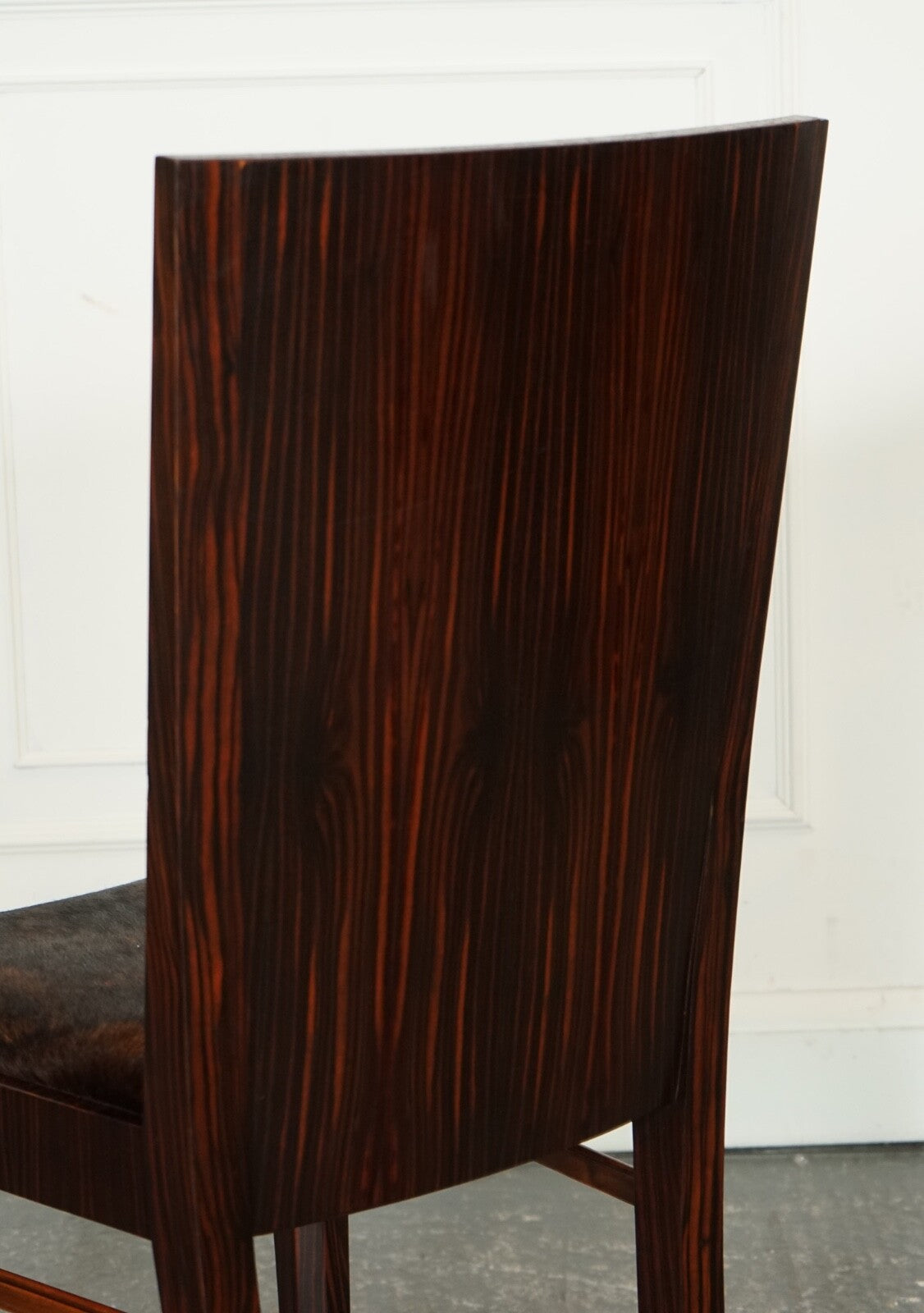 ART DECO STYLE THEODORE ALEXANDER OFFICE SIDE CHAIR WITH PONY HIDE SEAT