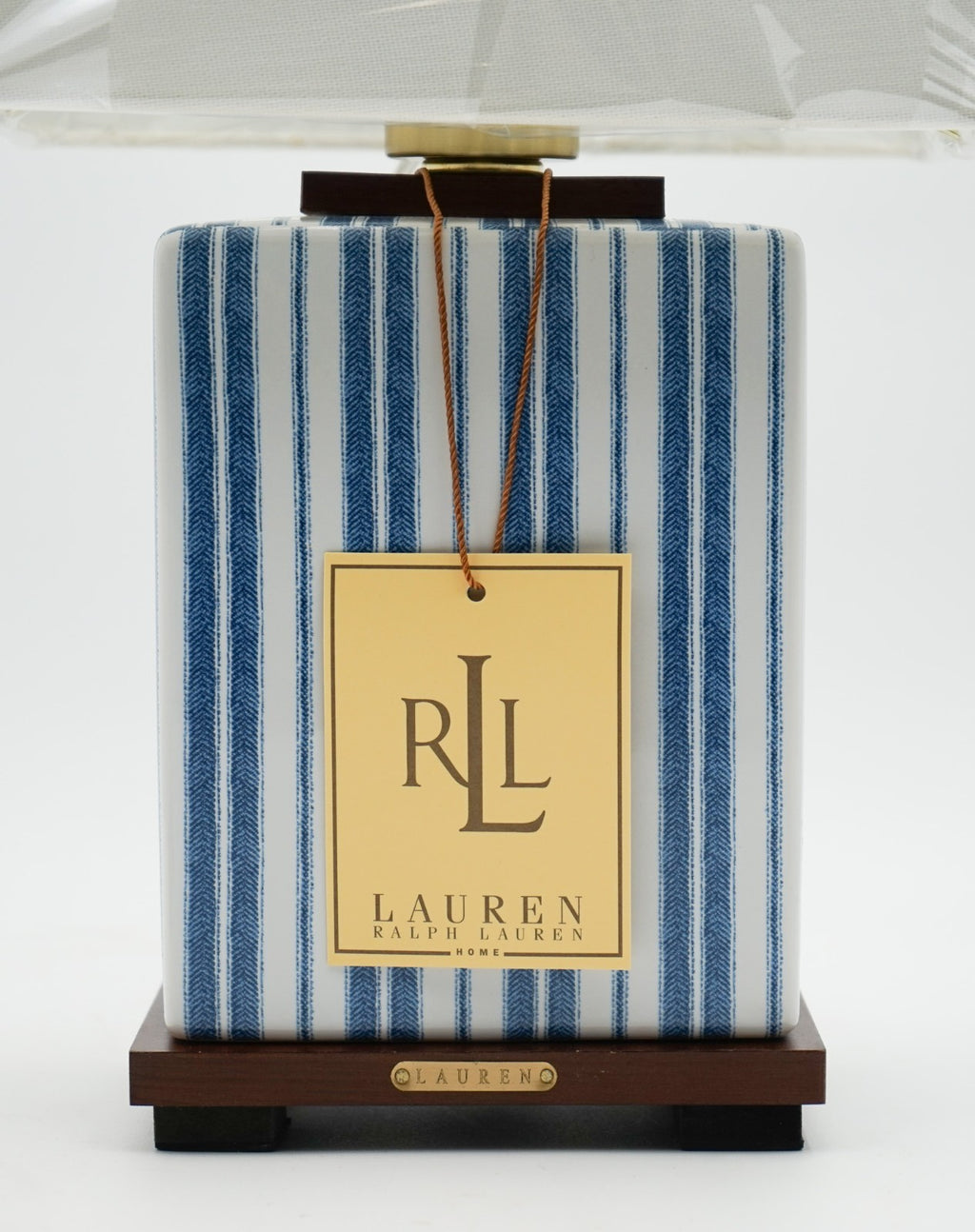 PAIR OF RALPH LAUREN EX DISPLAY BLUE CERAMIC TABLE LAMPS INCLUDING SHADES (1/1)
