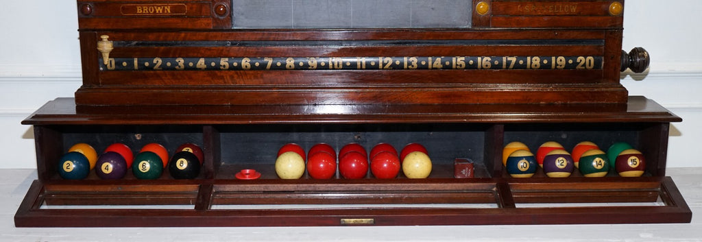 ANTIQUE OAK RESTORED J. ASHCROFT & CO LIVERPOOL SNOOKER BILLIARD SCORE BOARD