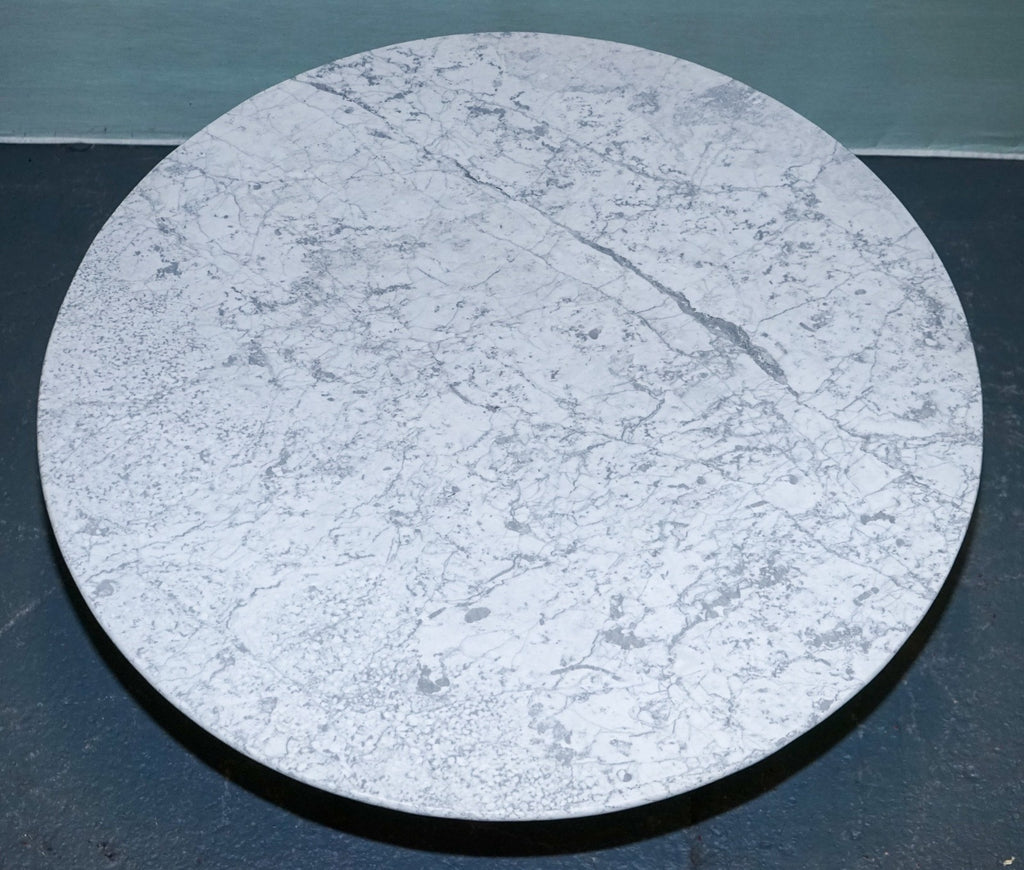 VINTAGE 1960s ARKANA TULIP DINING MARBLE TOP TABLE BY MAURICE BURKE