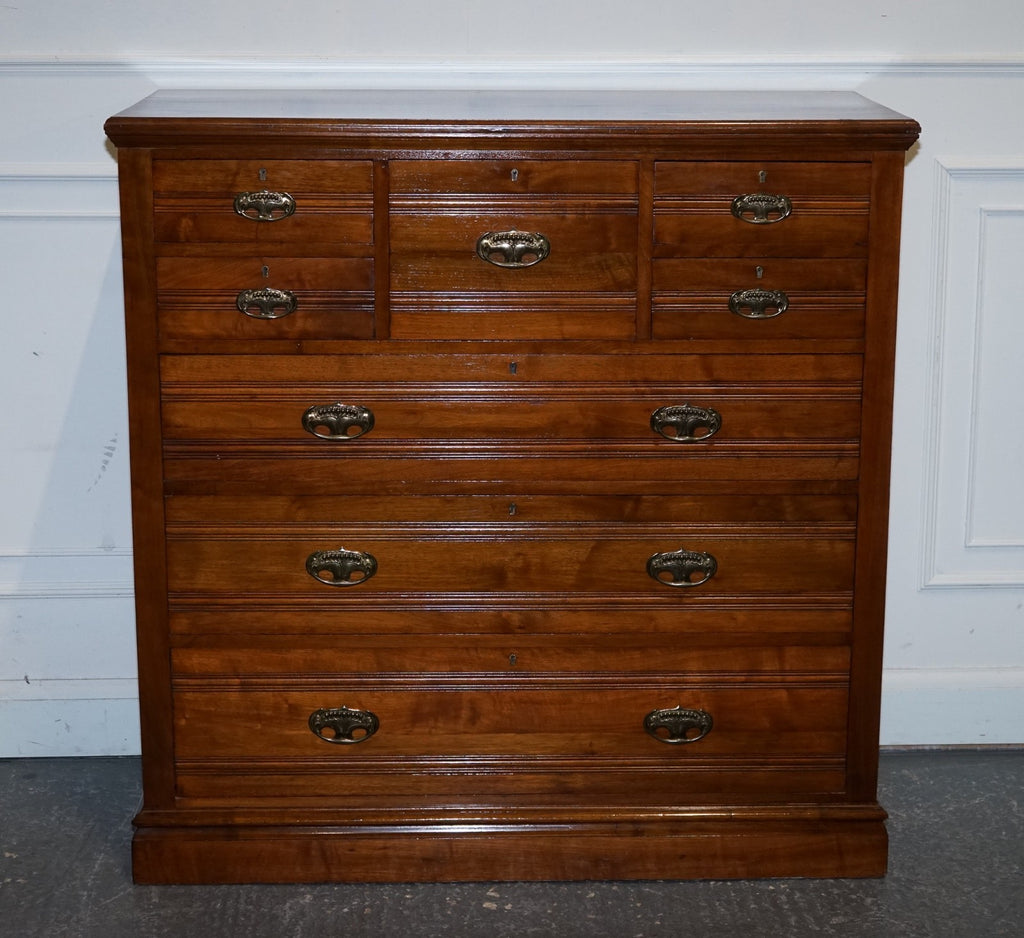 ANTIQUE 1904 ARTS & CRAFTS PERIOD CHEST OF DRAWERS MADE BY HARRIS LEBUS