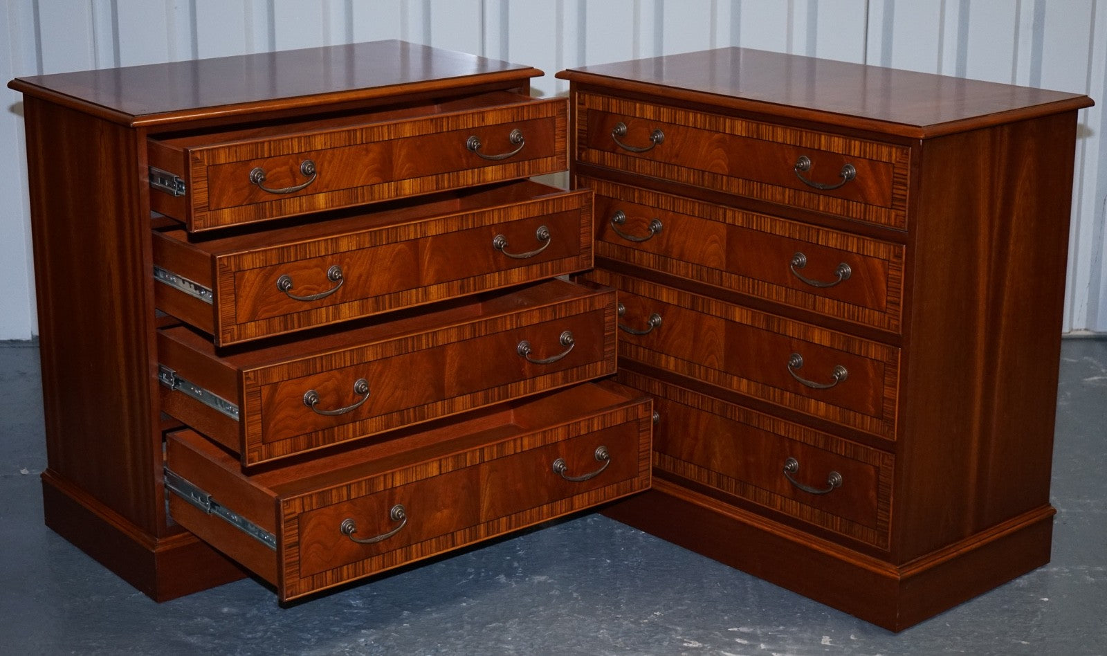PAIR OF LARGE EDWARDIAN STYLE CHEST OF DRAWERS MADE BY PAUL SMITH BRIGHTON (1/3)