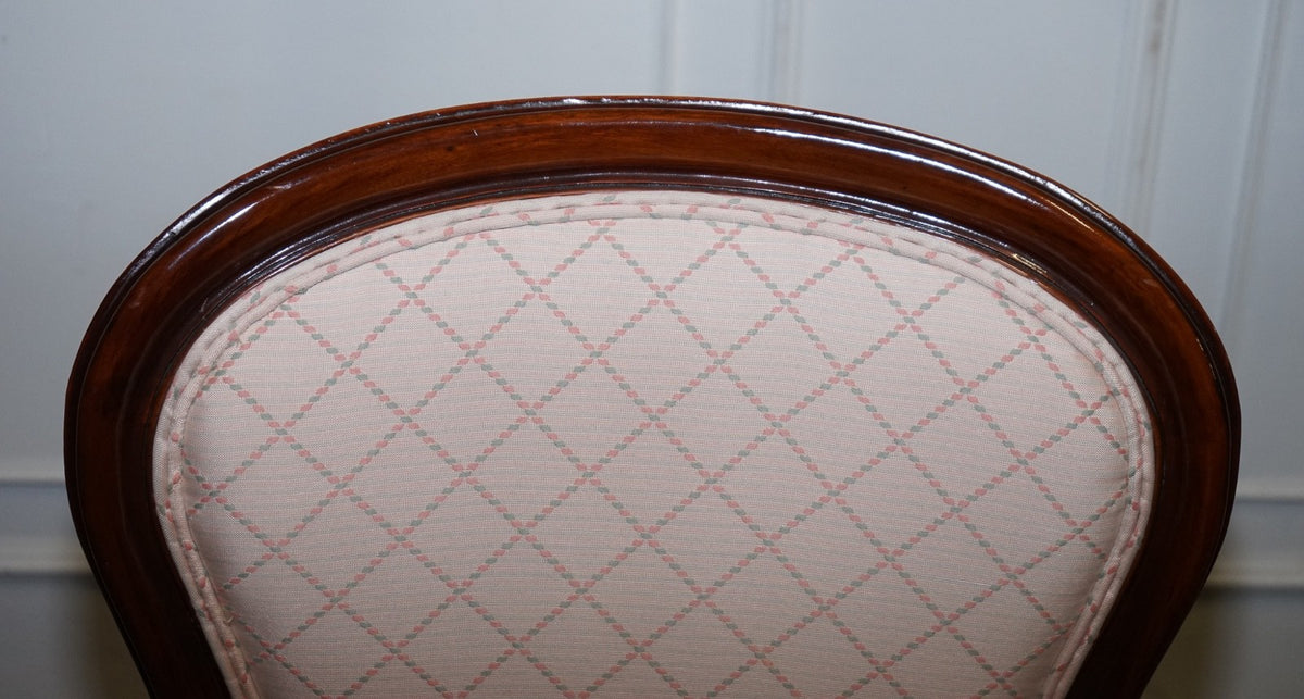 VINTAGE FRENCH STYLE WALNUT UPHOLSTERED SALON ARMCHAIR