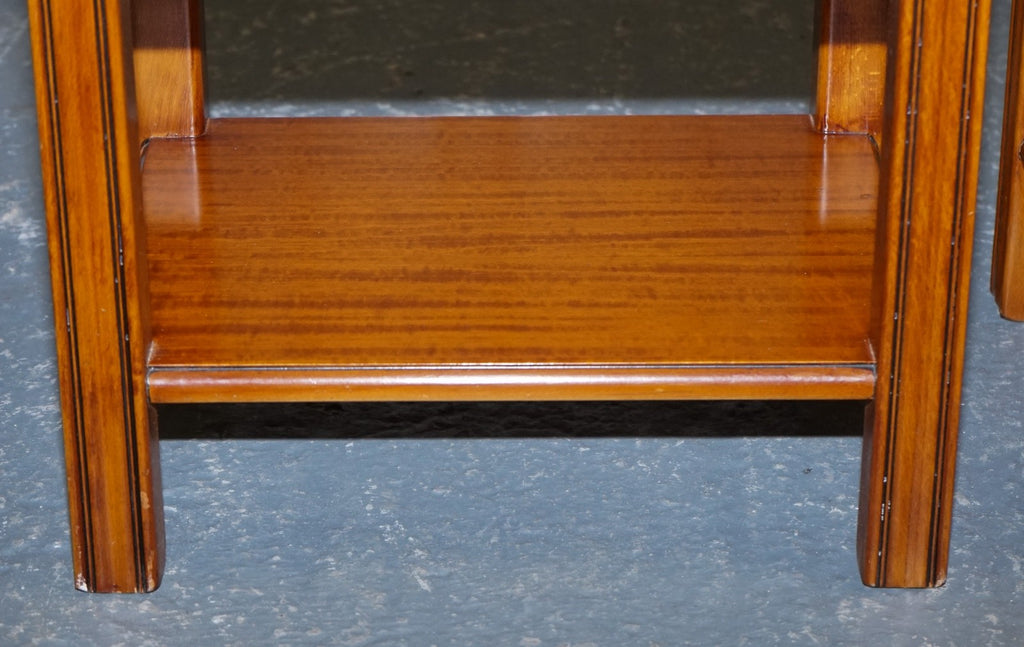 VINTAGE FRENCH STYLE CHERRY WOOD NIGHTSTANDS BEDSIDE TABLES