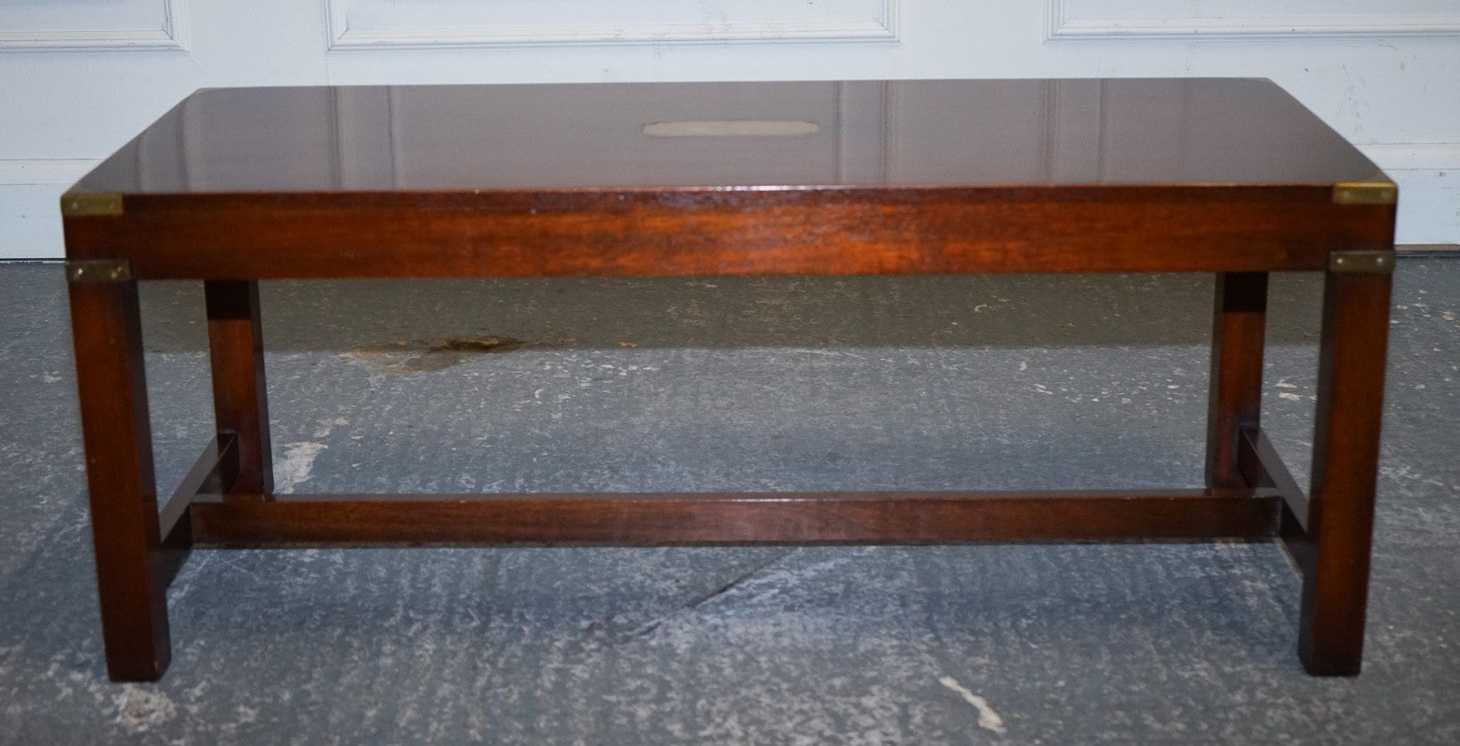 RESTORED VINTAGE HARRODS REH KENNEDY MILiTARY CAMPAIGN COFFEE TABLE