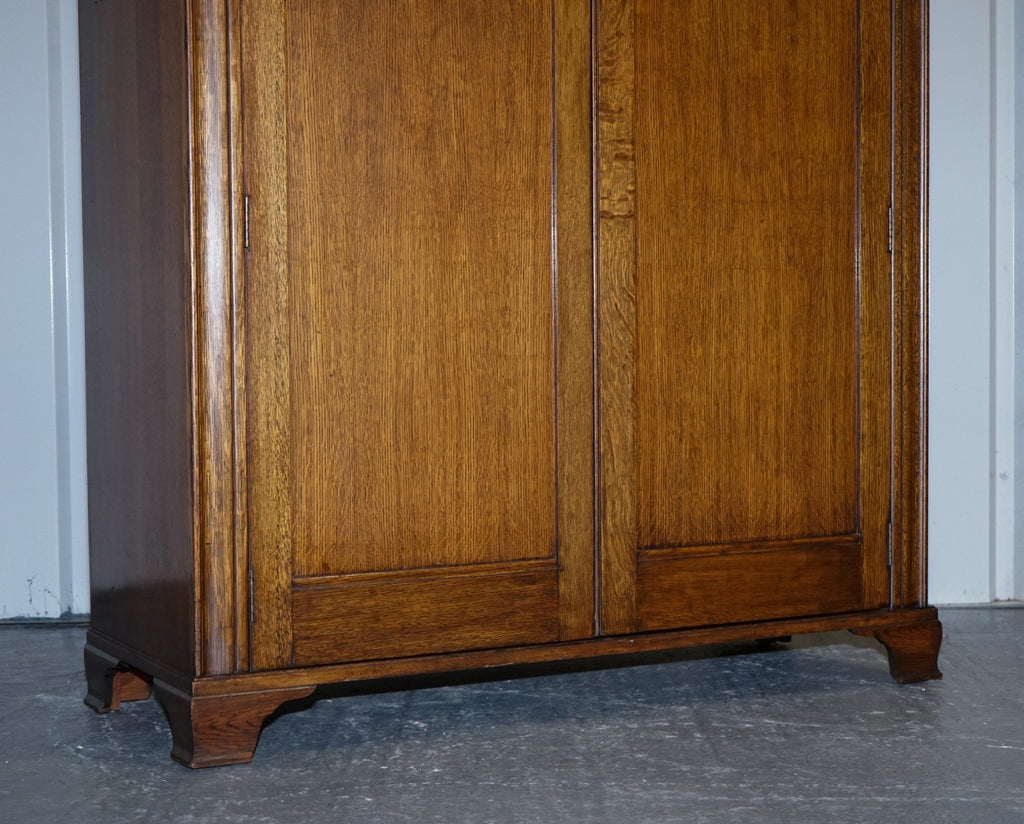 ANTIQUE ENGLISH OAK TWO DOOR WARDROBE