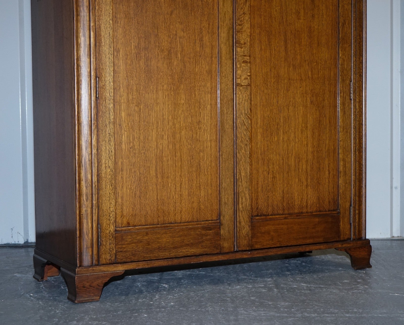 ANTIQUE ENGLISH OAK TWO DOOR WARDROBE