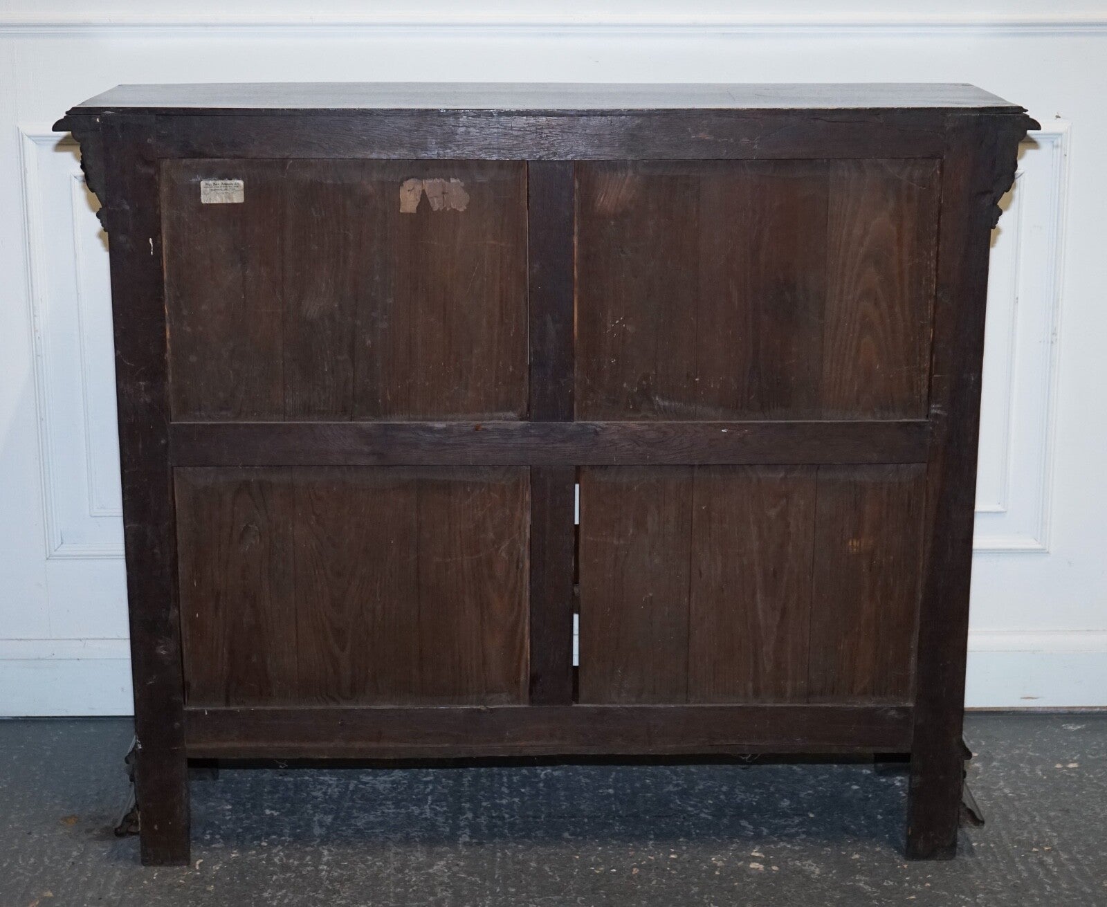 ANTIQUE CIRCA 1800 OAK GREENMAN & LIONHEADS DWARF OPEN BOOKCASE