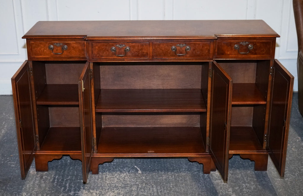 VINTAGE BURR WALNUT SIDEBOARD MADE BY JAN SMITH BRIGHTON