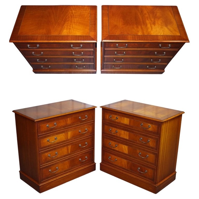 PAIR OF LARGE EDWARDIAN STYLE CHEST OF DRAWERS MADE BY PAUL SMITH BRIGHTON (2/3)