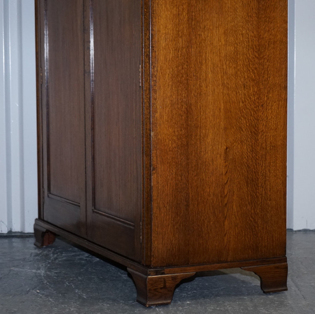 ANTIQUE ENGLISH OAK TWO DOOR WARDROBE