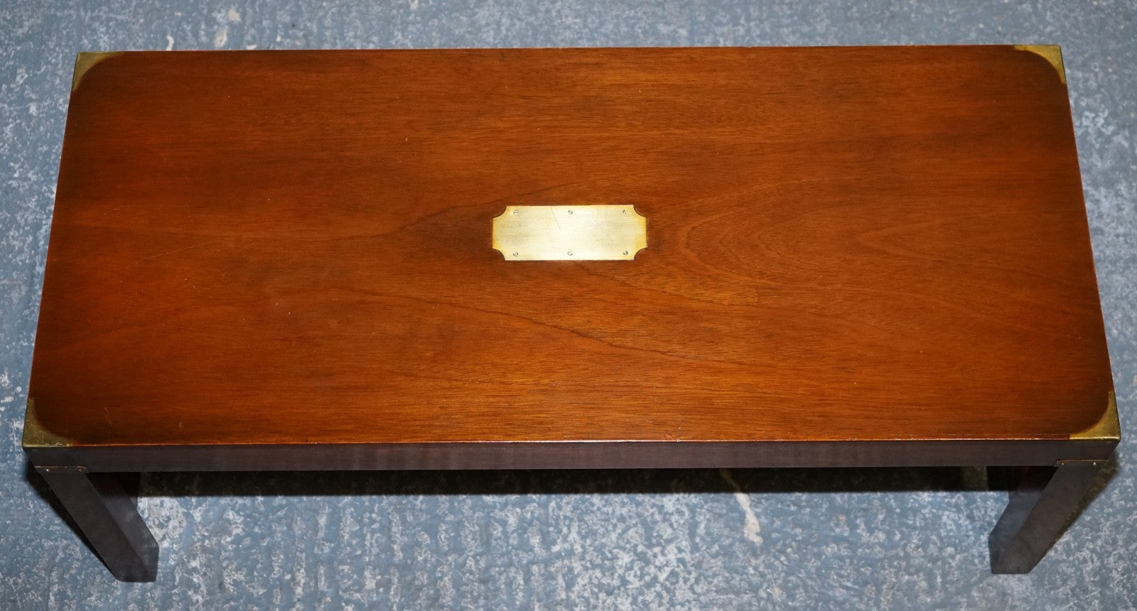 RESTORED VINTAGE HARRODS REH KENNEDY MILiTARY CAMPAIGN COFFEE TABLE