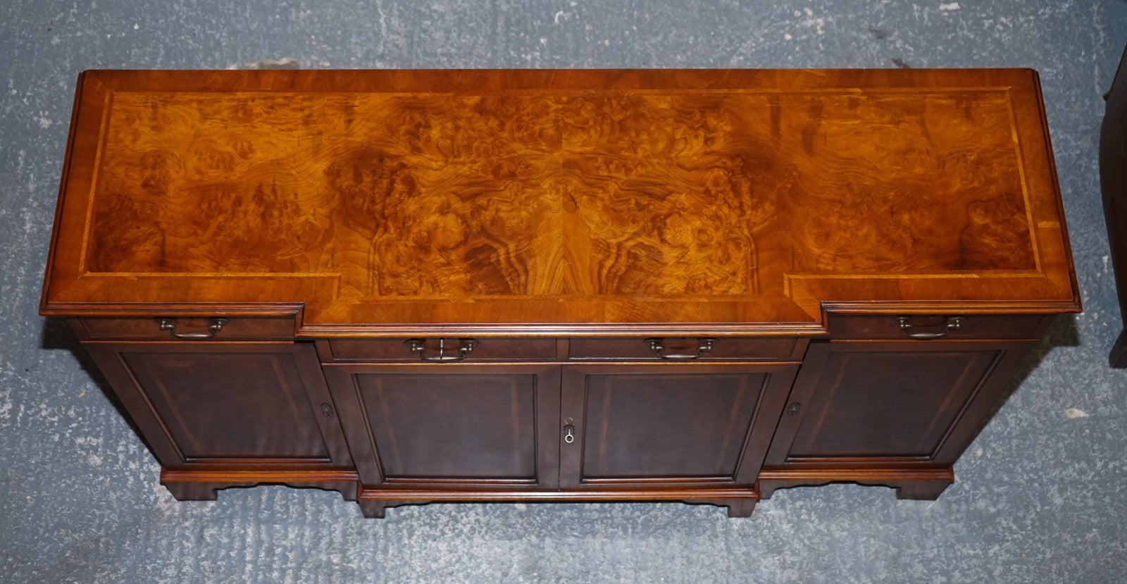VINTAGE BURR WALNUT SIDEBOARD MADE BY JAN SMITH BRIGHTON