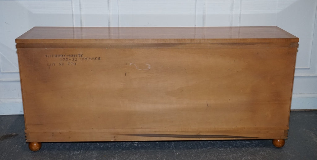 AMERICAN HICKORY WHITE GENESIS BIEDERMEIER DRESSER SIDEBOARD BANK OF DRAWERS