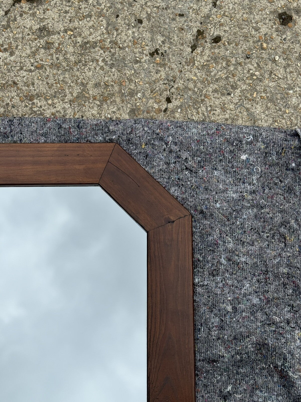 1970's VINTAGE OAK MIRROR J1