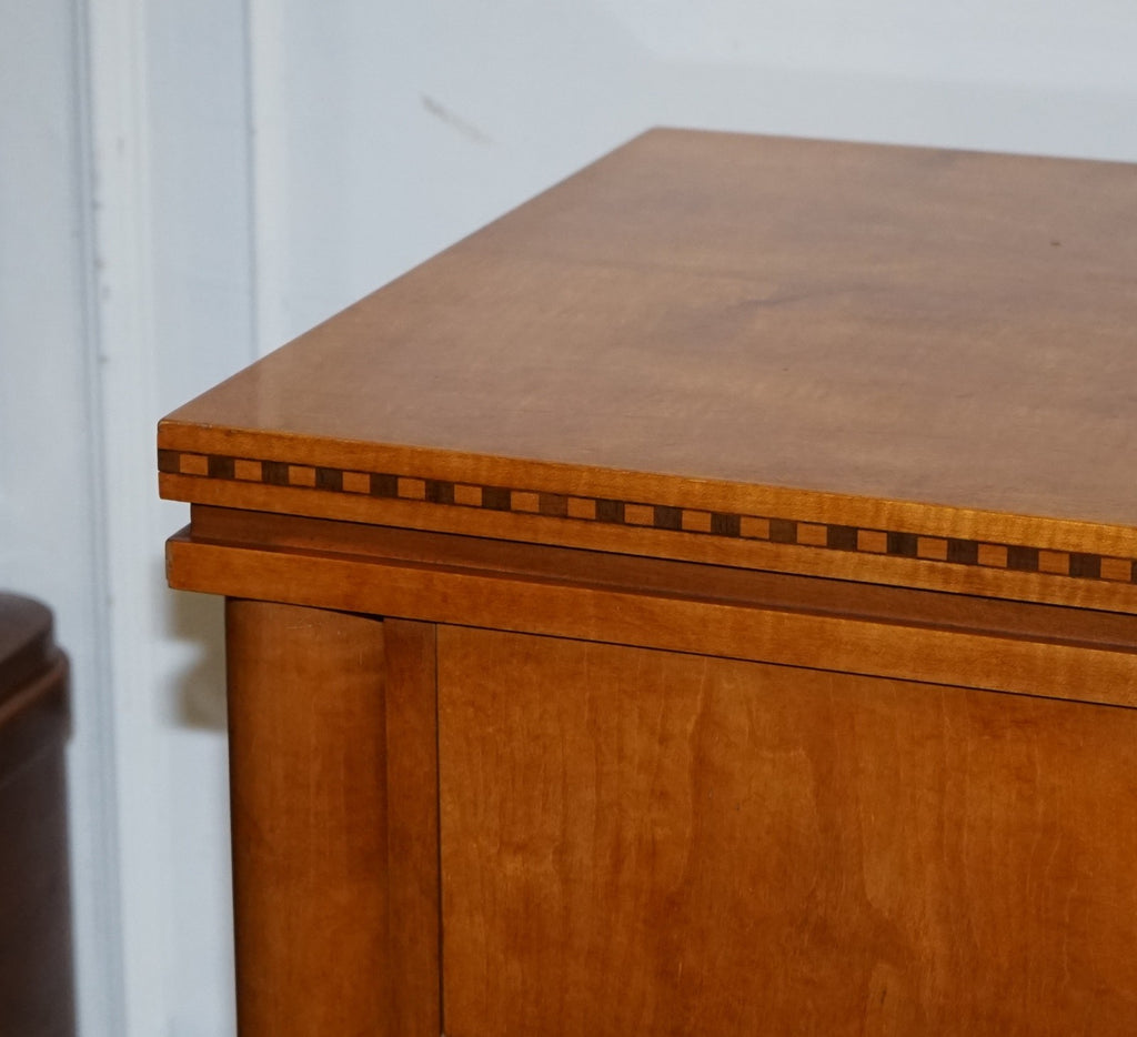 AMERICAN HICKORY WHITE GENESIS BIEDERMEIER DRESSER SIDEBOARD BANK OF DRAWERS