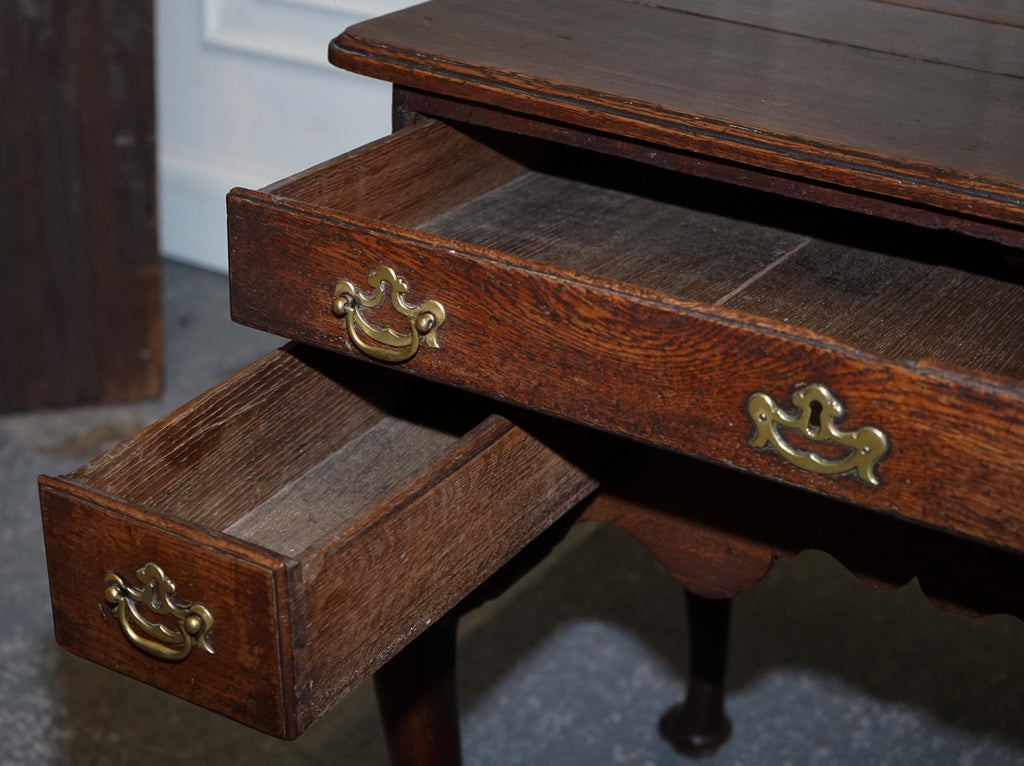 ANTIQUE 18TH CENTRY ENGLISH GEORGIAN GEORGE II OAK SMALL DESK NIGHTSTAND LOWBOY