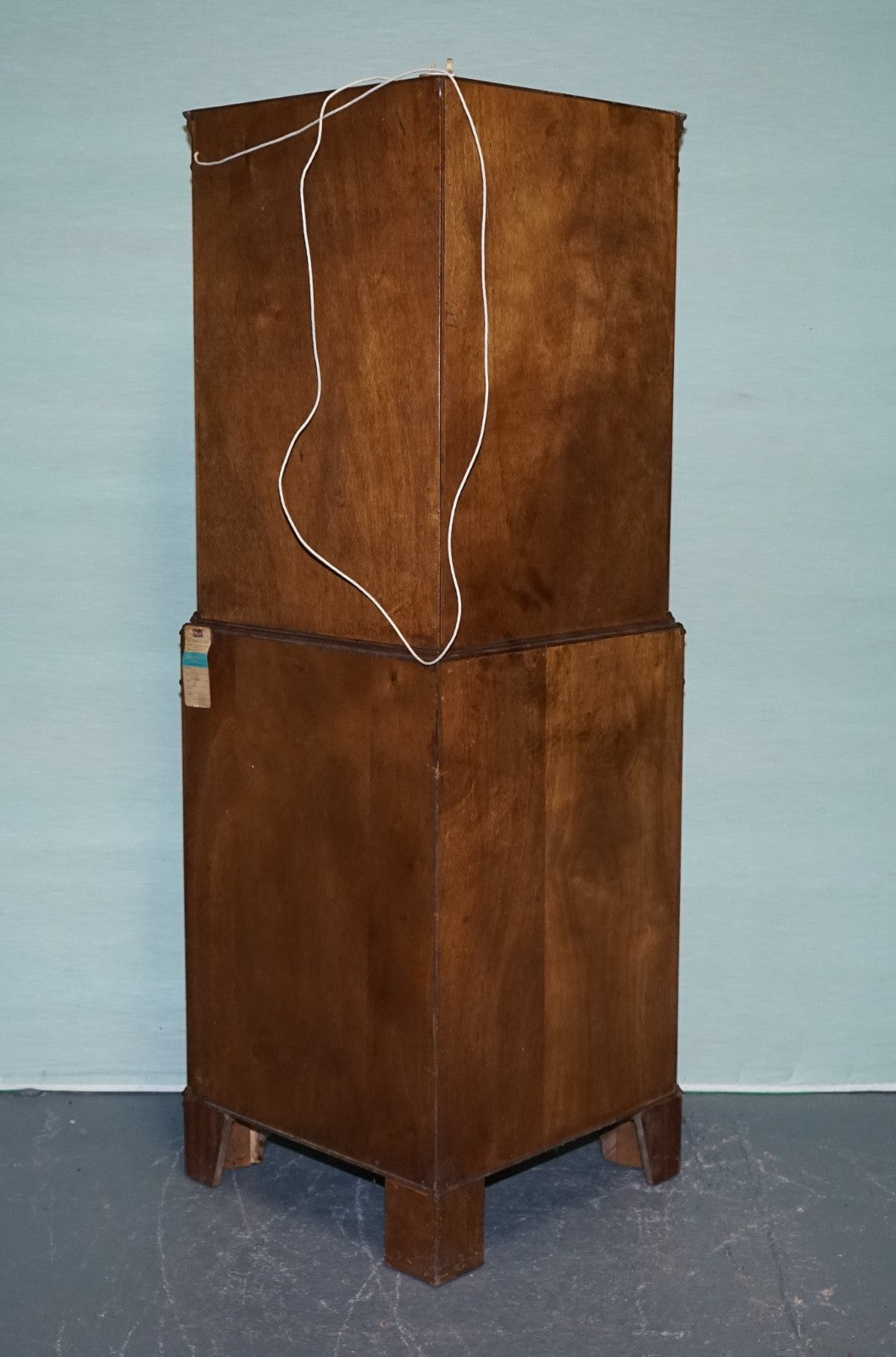 VINTAGE ENGLISH N. NORMAN LTD HARDWOOD CORNER CABINET