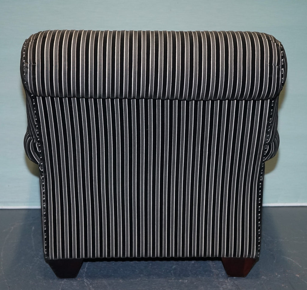 VINTAGE RALPH LAUREN FOR HENREDON STRIPED UPHOLSTERED CHAiR