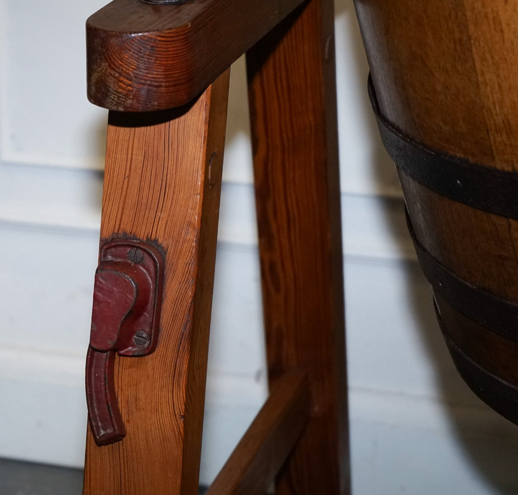 ANTIQUE VICTORIAN CIRCA 1885 ENGLISH G. LLEWELLIN & SONS BUTTER CHURN