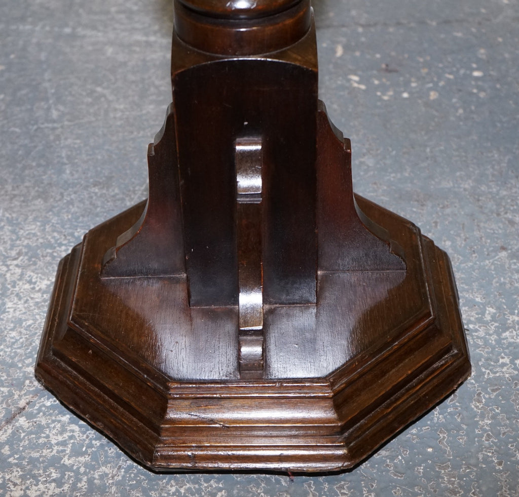 RESTORED PAIR OF EARLY VICTORIAN ENGLISH PEDESTALS WITH WHITE MARBLE TOPS 145 CM