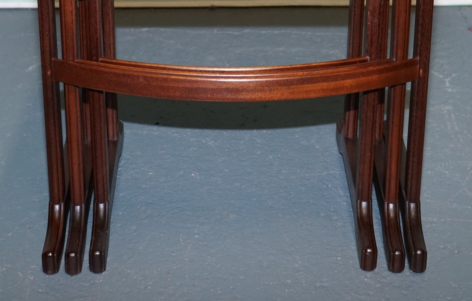 VINTAGE MiD CENTURY HARDWOOD NEST OF THREE TABLES