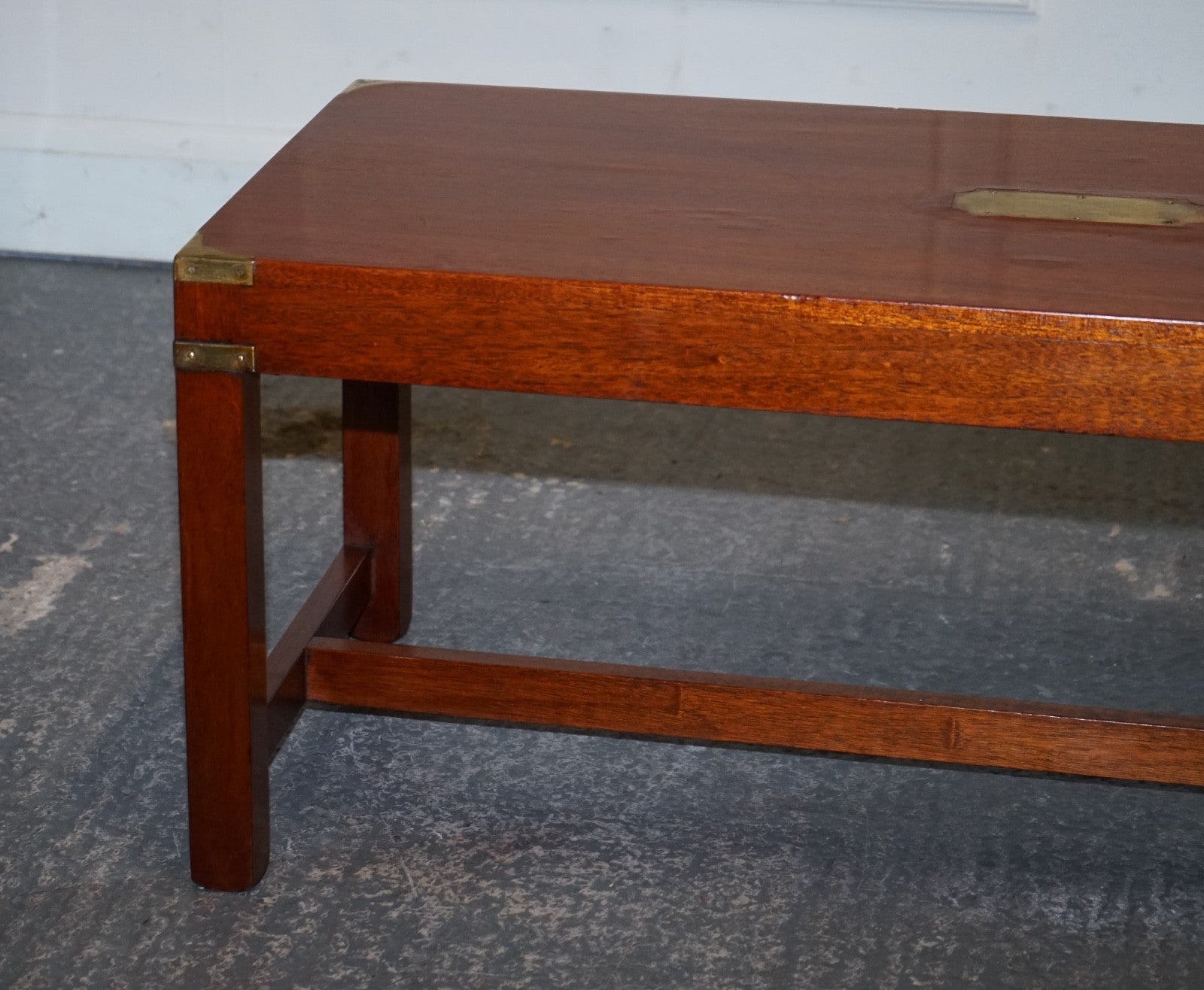 RESTORED HARRODS KENNEDY LONDON MILITARY CAMPAIGN COFFEE TABLE