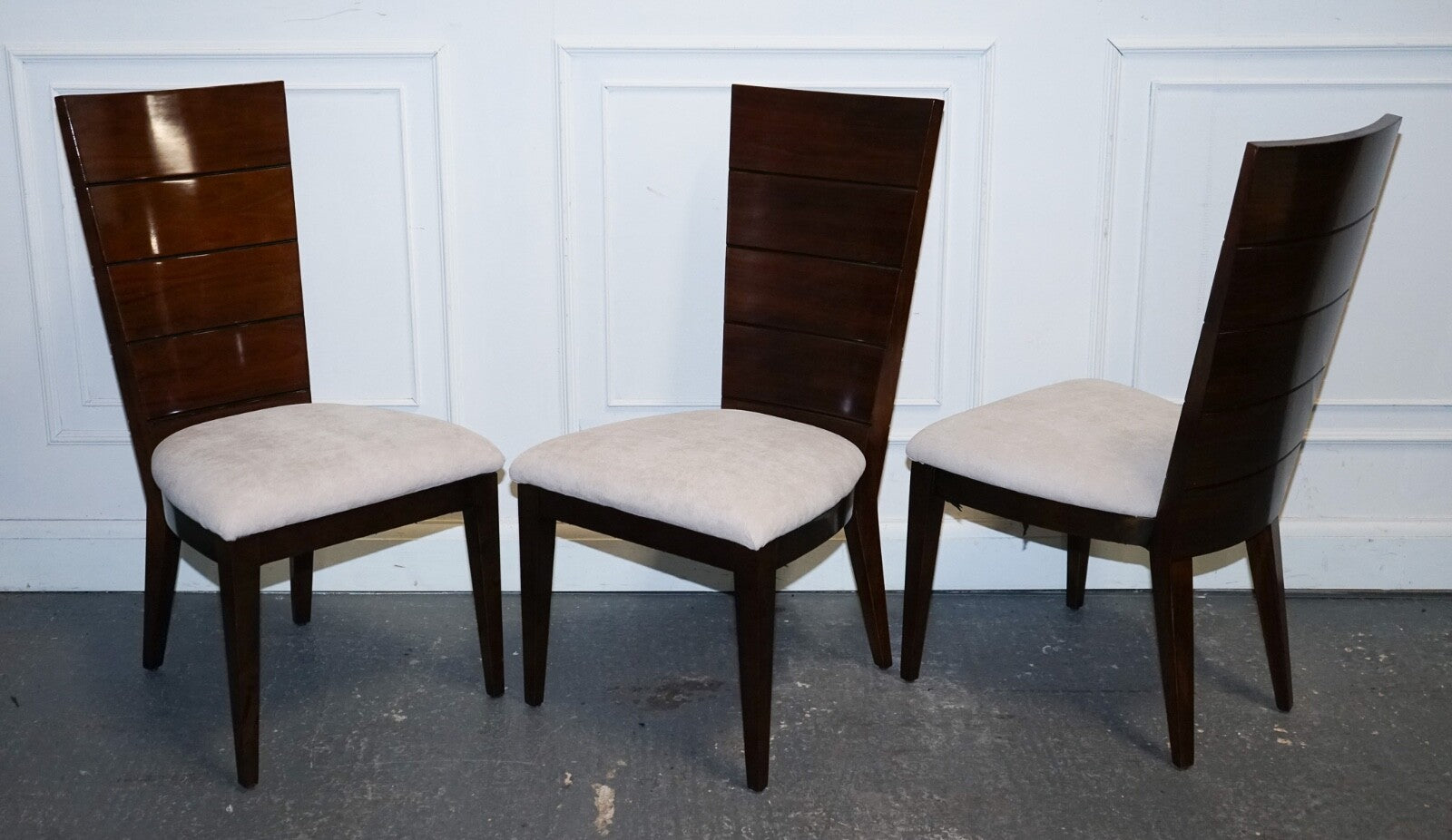 SET OF  10 DINING ART DECO STYLE CHAIRS BY GIORGIO COLLECTION ITALIAN DESIGNER