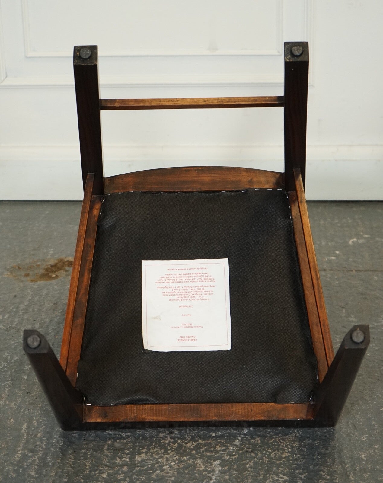 ART DECO STYLE THEODORE ALEXANDER OFFICE SIDE CHAIR WITH PONY HIDE SEAT