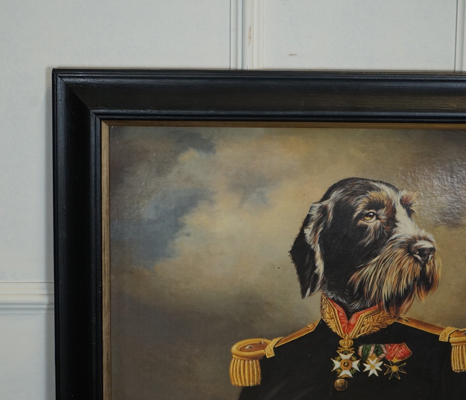 CEREMONIAL DRESS THIERRY PONCELET FRAMED ART PRINT BLACK AND GOLD FRAME