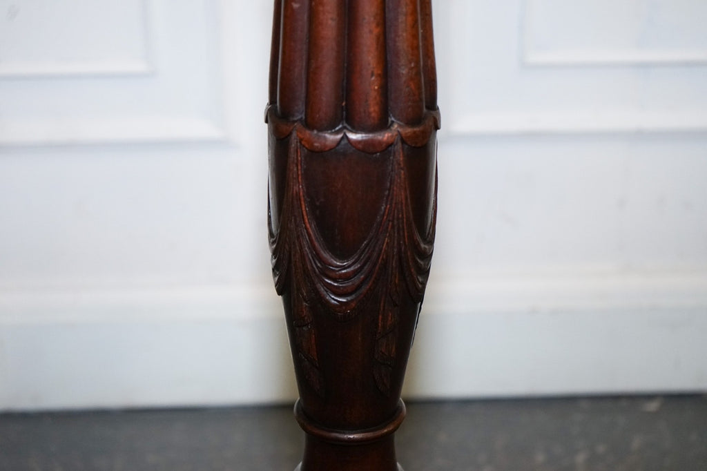 ANTIQUE 1920'S TRADITIONAL ENGLISH HARDWOOD  STANDARD FLOOR LAMP