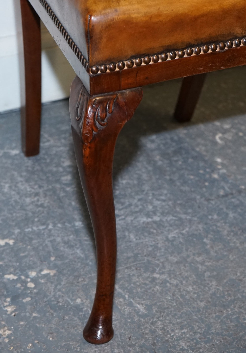 SCOTTISH VICTORIAN SET 12 RESTORED DYED LEATHER DINING CHAIRS BY JOHN TAYLOR