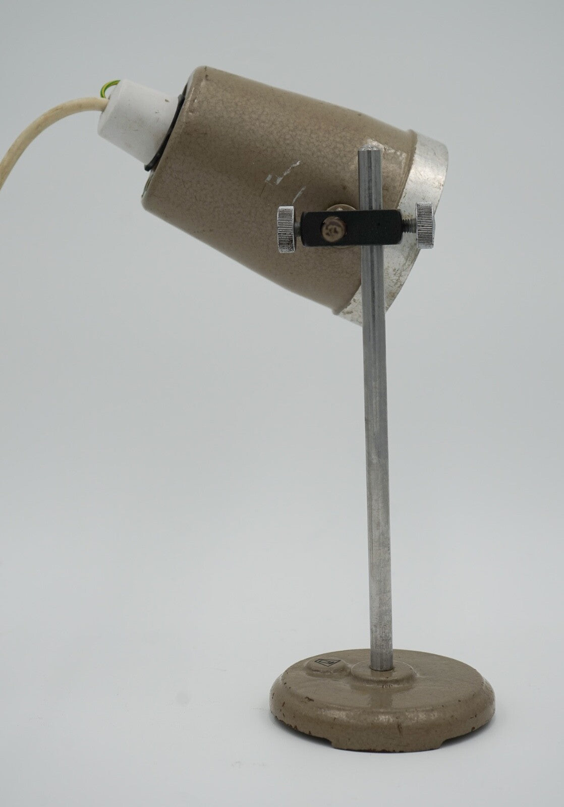 1940'S ENGLISH SALVAGED LABORATORY SCHOOL TABLE ADJUSTABLE LIGHT 007