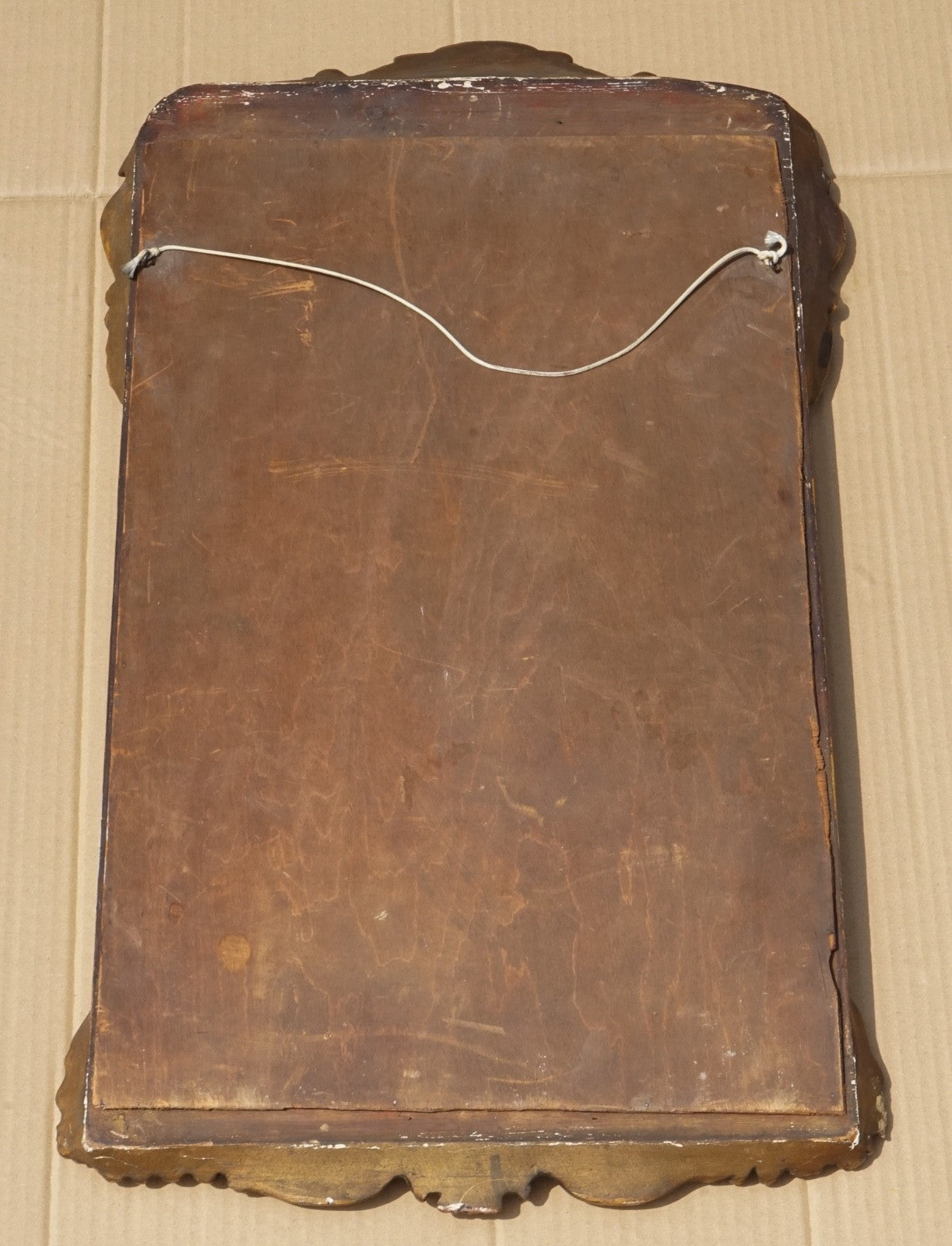ANTIQUE GEORGE III CHIPPENDALE STYLE GILTED WALL MIRROR
