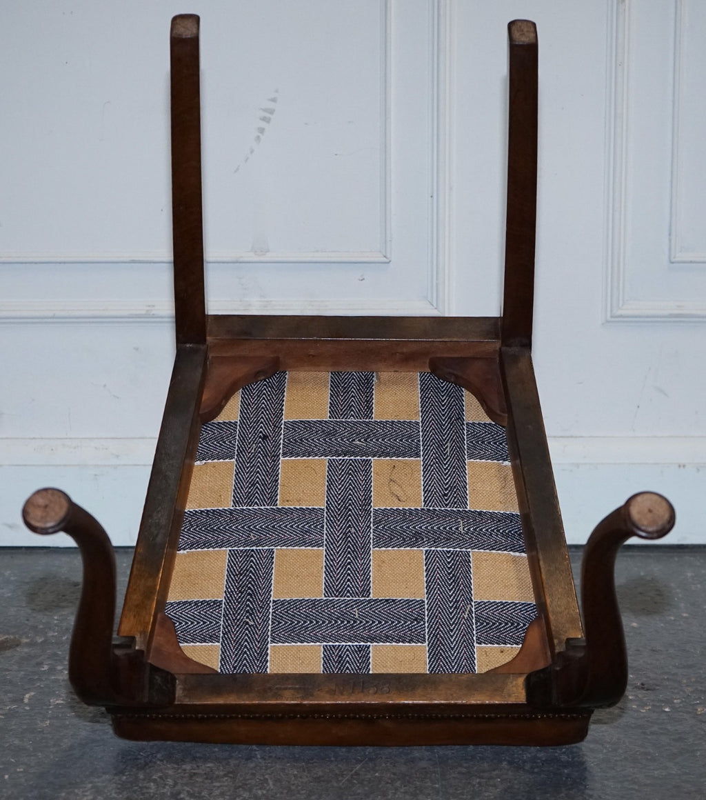 SCOTTISH VICTORIAN SET 12 RESTORED DYED LEATHER DINING CHAIRS BY JOHN TAYLOR