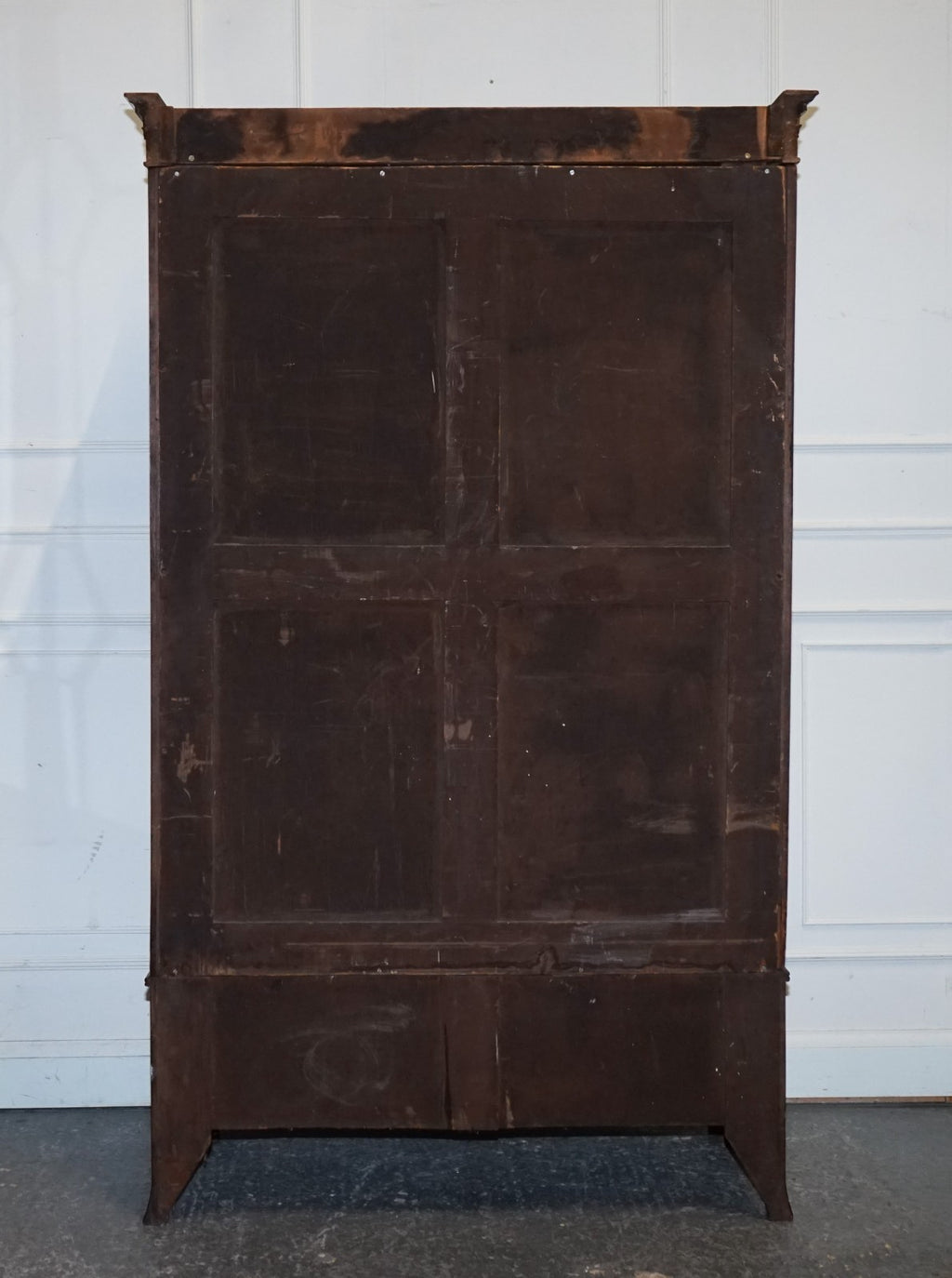 ANTIQUE ENGLISH GEORGE III LINEN PRESS CONVERTED TO WARDROBE