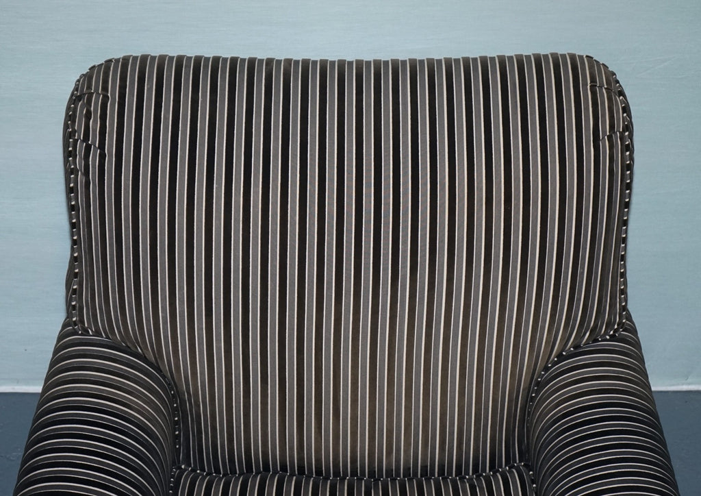 VINTAGE RALPH LAUREN FOR HENREDON STRIPED UPHOLSTERED CHAiR