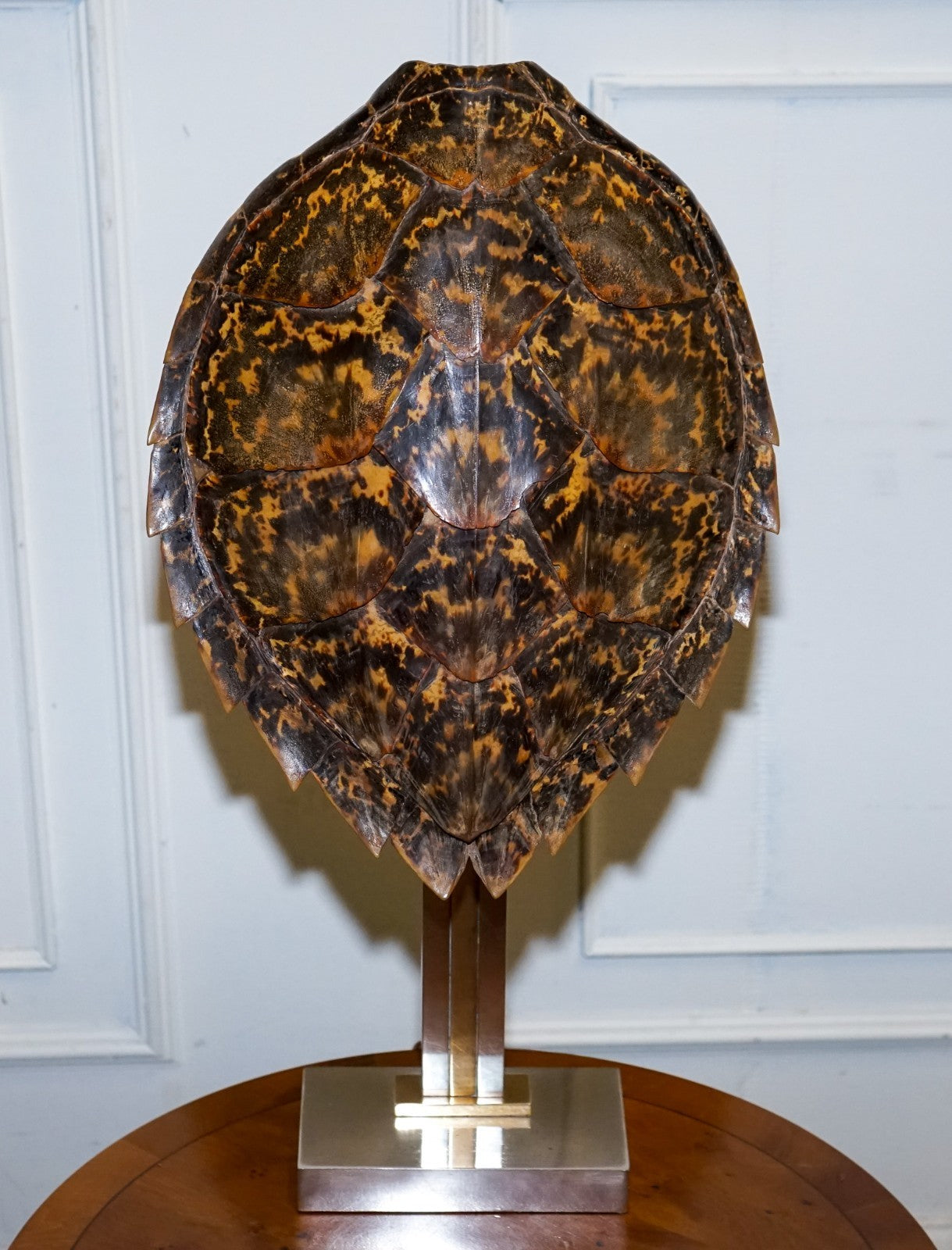 CIRCA 1960'S RARE TURTLE TORTOISE TABLE LAMP ON ART DECO STYLE STAND