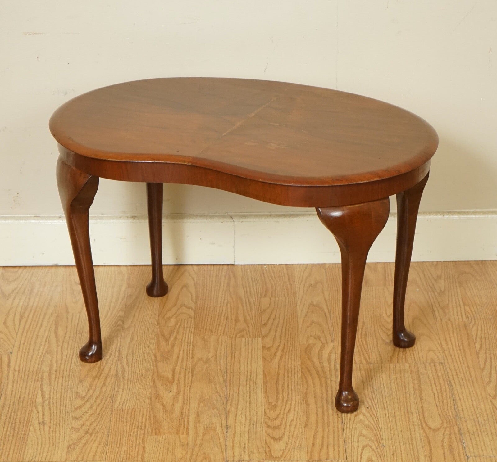 GORGEOUS KIDNEY ART DECO HARDWOOD SIDE END PLANT TABLE