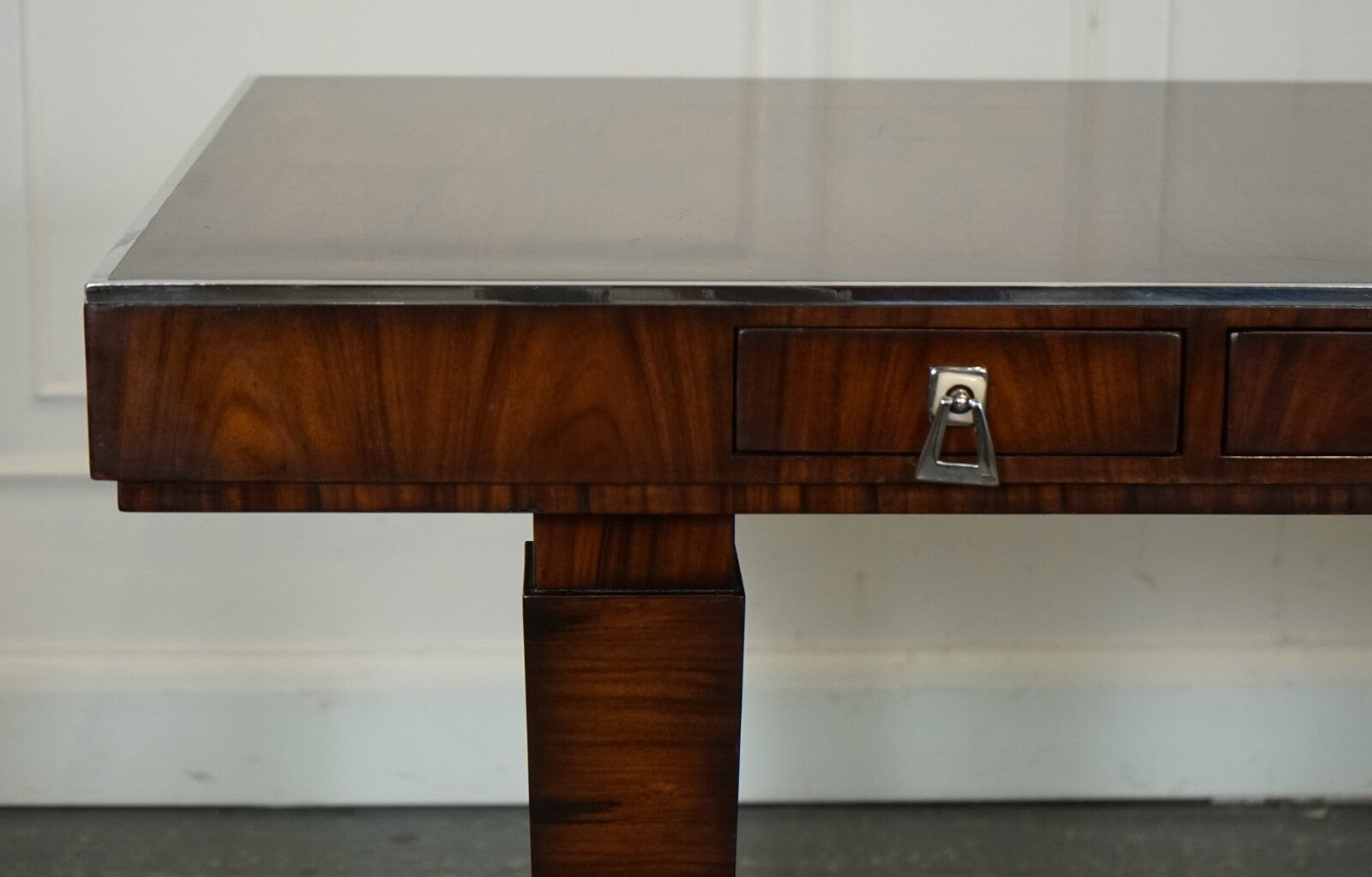 RARE THEODORE ALEXANDER ART DECO STYLE OFFICE DOUBLE SIDED DRAWERS DESK
