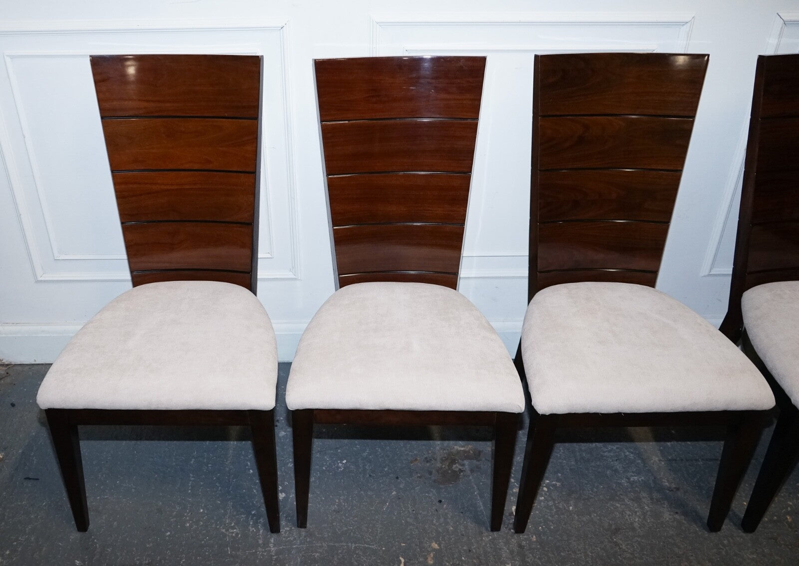 SET OF  10 DINING ART DECO STYLE CHAIRS BY GIORGIO COLLECTION ITALIAN DESIGNER