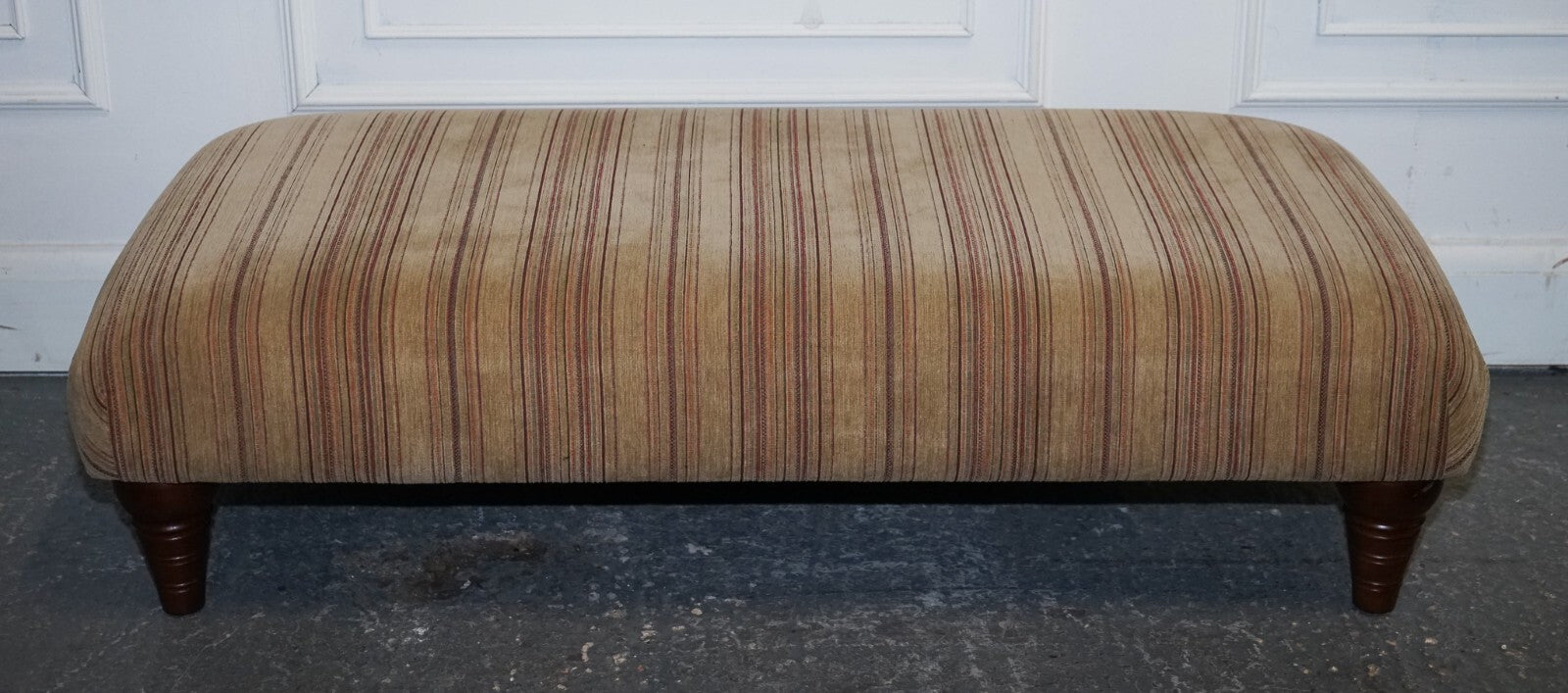 VINTAGE PARKER KNOLL FABRIC FOOTSTOOL OTTOMAN MATCHING SOFA AVAILABLE