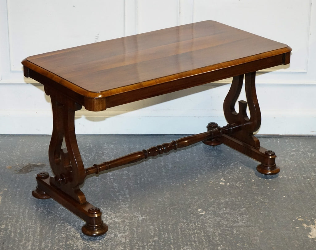 FULLY RESTORED ANTIQUE EARLY VICTORIAN HARDWOOD LIBRARY WRITING TABLE