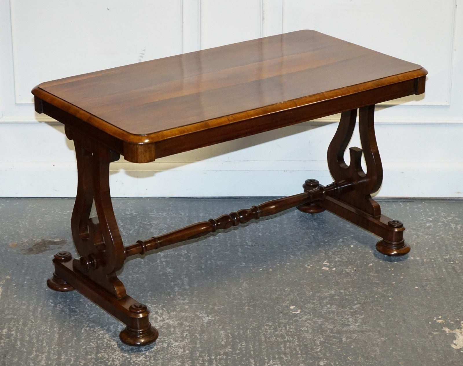 FULLY RESTORED ANTIQUE EARLY VICTORIAN HARDWOOD LIBRARY WRITING TABLE