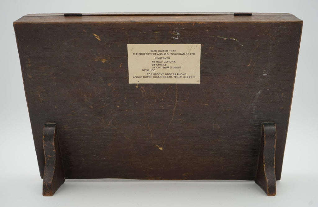 ANTIQUE ANGLO DUTCH CIGAR CO. WILLEM II OAK GLAZED SHOP COUNTER DISPLAY CABINET