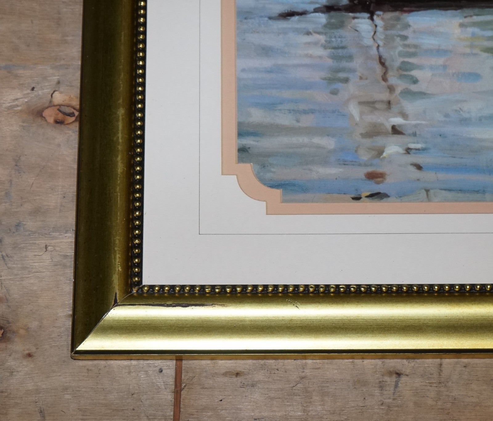 VINTAGE FRAMED PRINT 'IDYLLIC AFTERNOON' BY ALLAN MALEY 69 X 90 CM